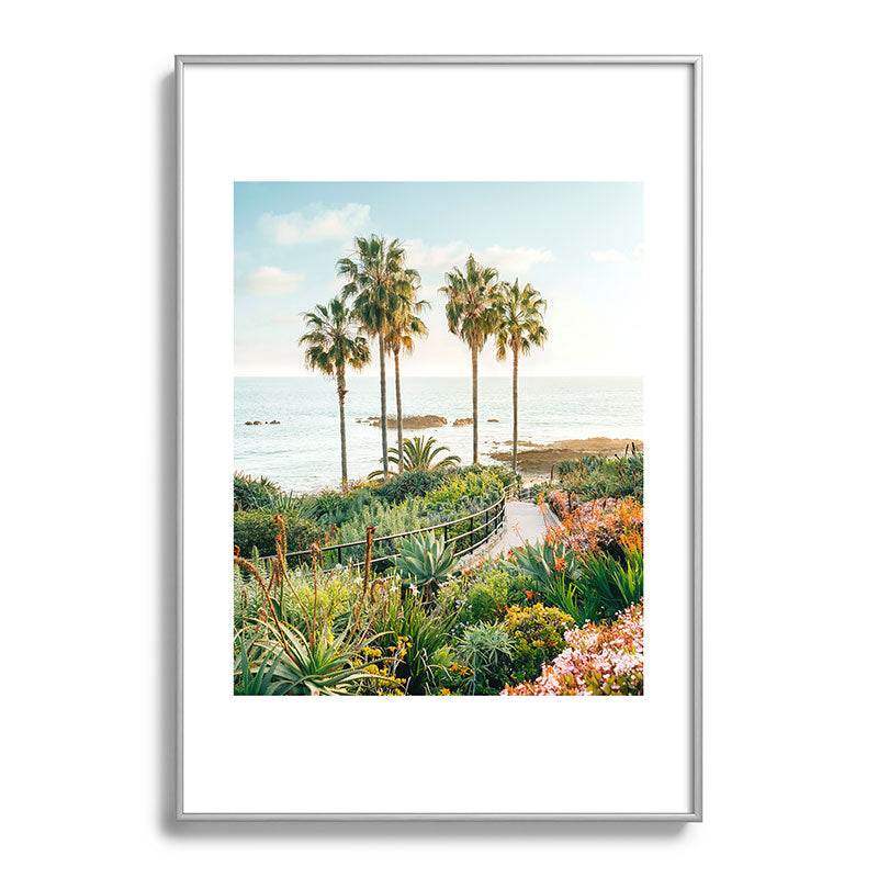 Gal Design Beachside Bloom Metal Framed Art Print