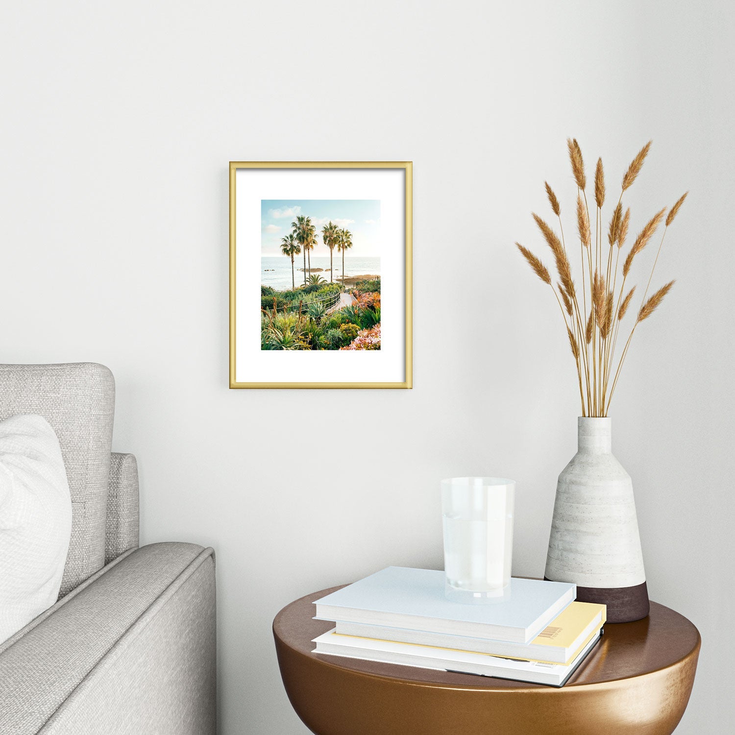 Gal Design Beachside Bloom Metal Framed Art Print