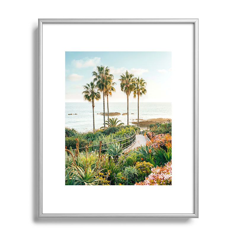 Gal Design Beachside Bloom Metal Framed Art Print