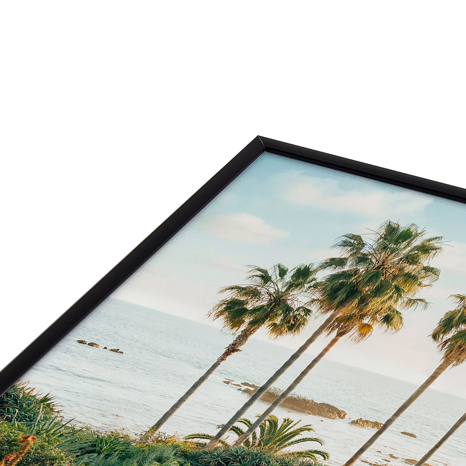 Gal Design Beachside Bloom Square Metal Framed Art Print