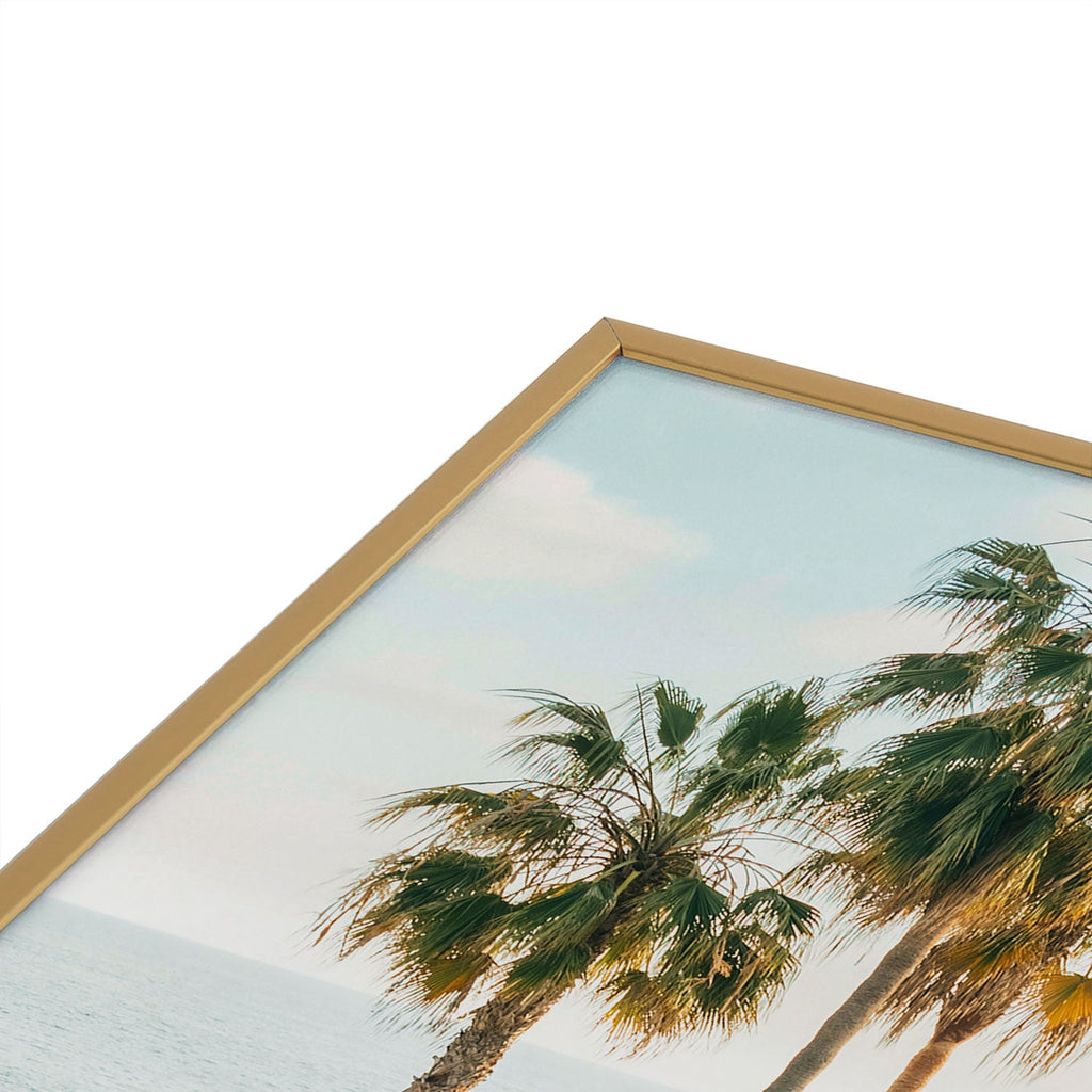 Gal Design Beachside Bloom Square Metal Framed Art Print
