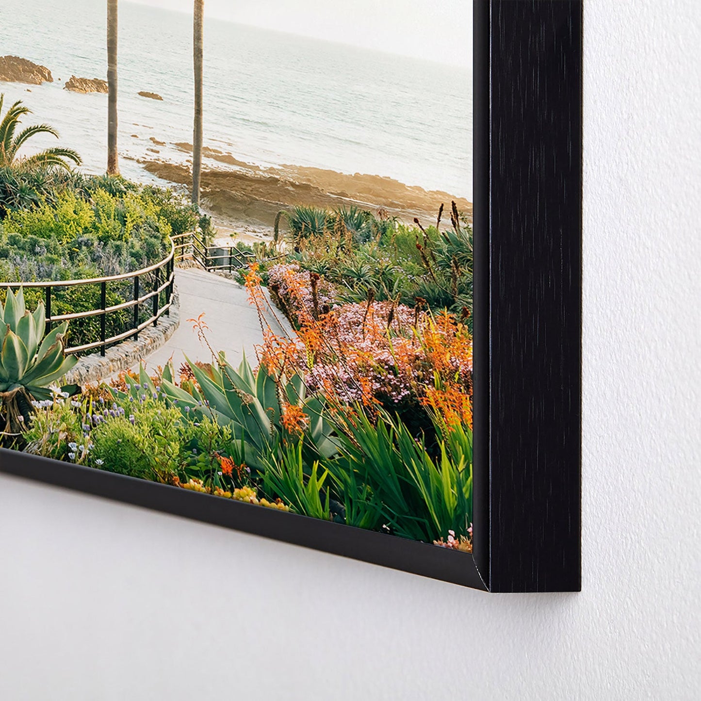 Gal Design Beachside Bloom Square Metal Framed Art Print