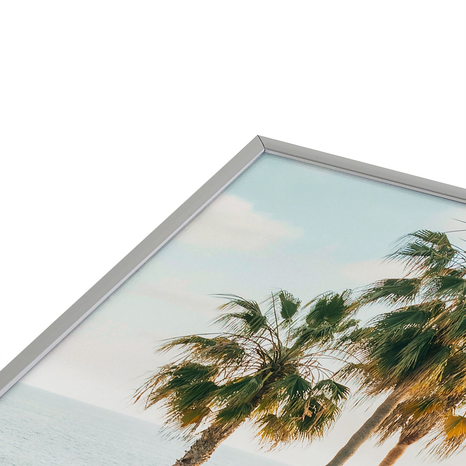 Gal Design Beachside Bloom Square Metal Framed Art Print