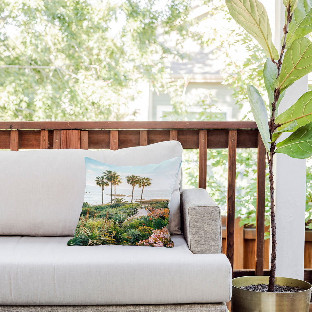 Gal Design Beachside Bloom Outdoor Throw Pillow