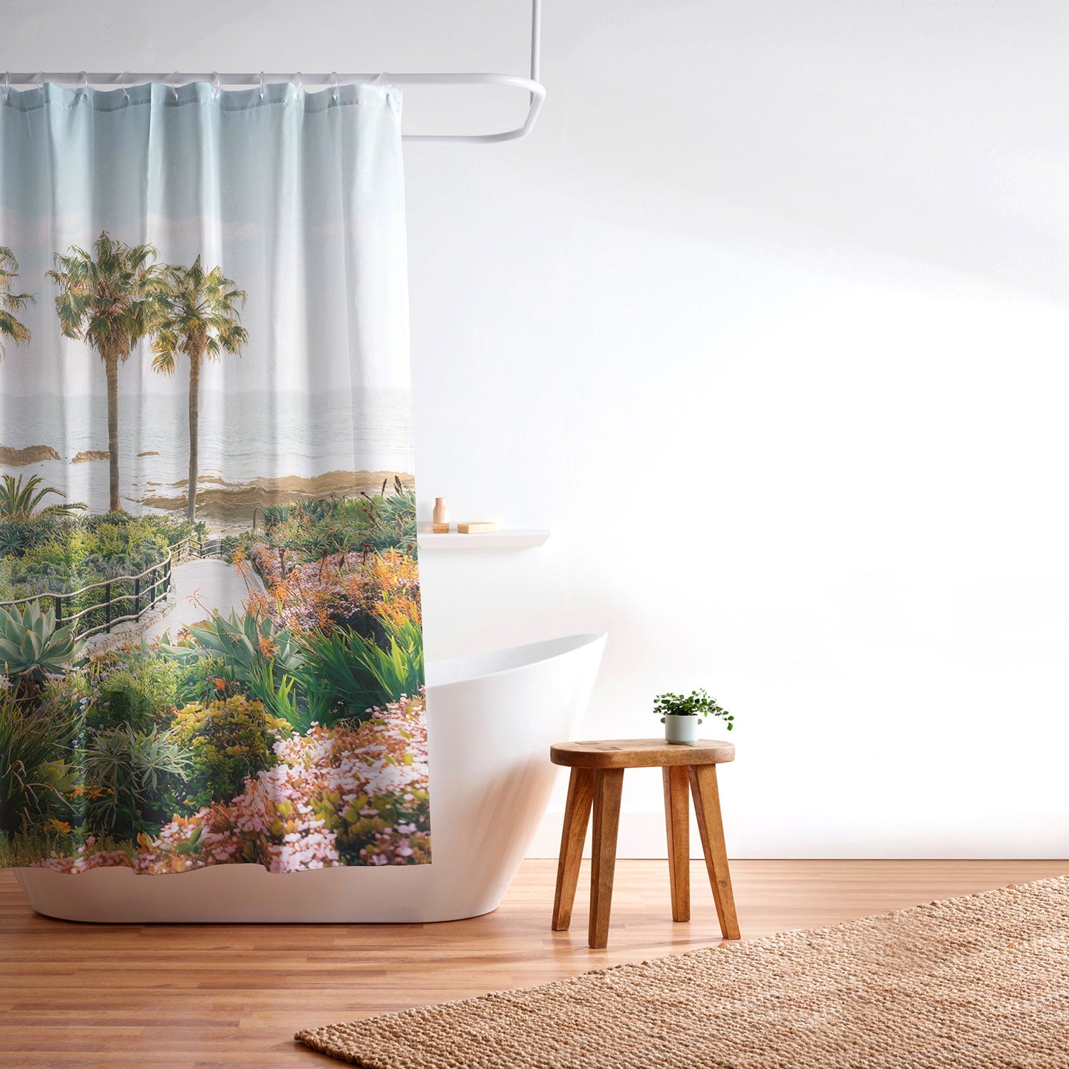 Gal Design Beachside Bloom Shower Curtain