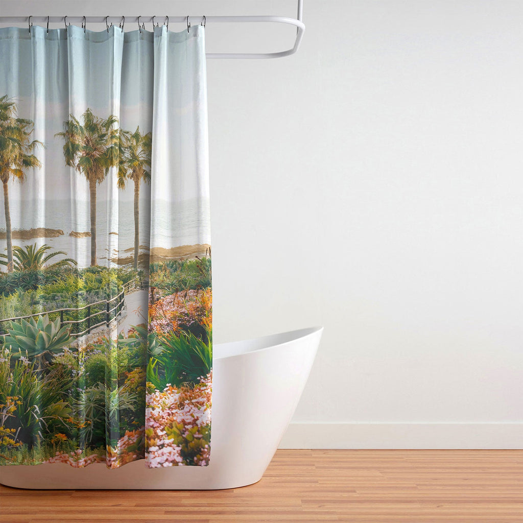 Gal Design Beachside Bloom Shower Curtain