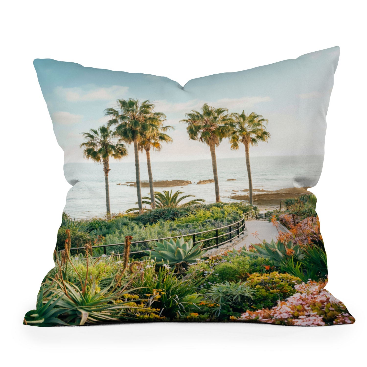 Gal Design Beachside Bloom Outdoor Throw Pillow