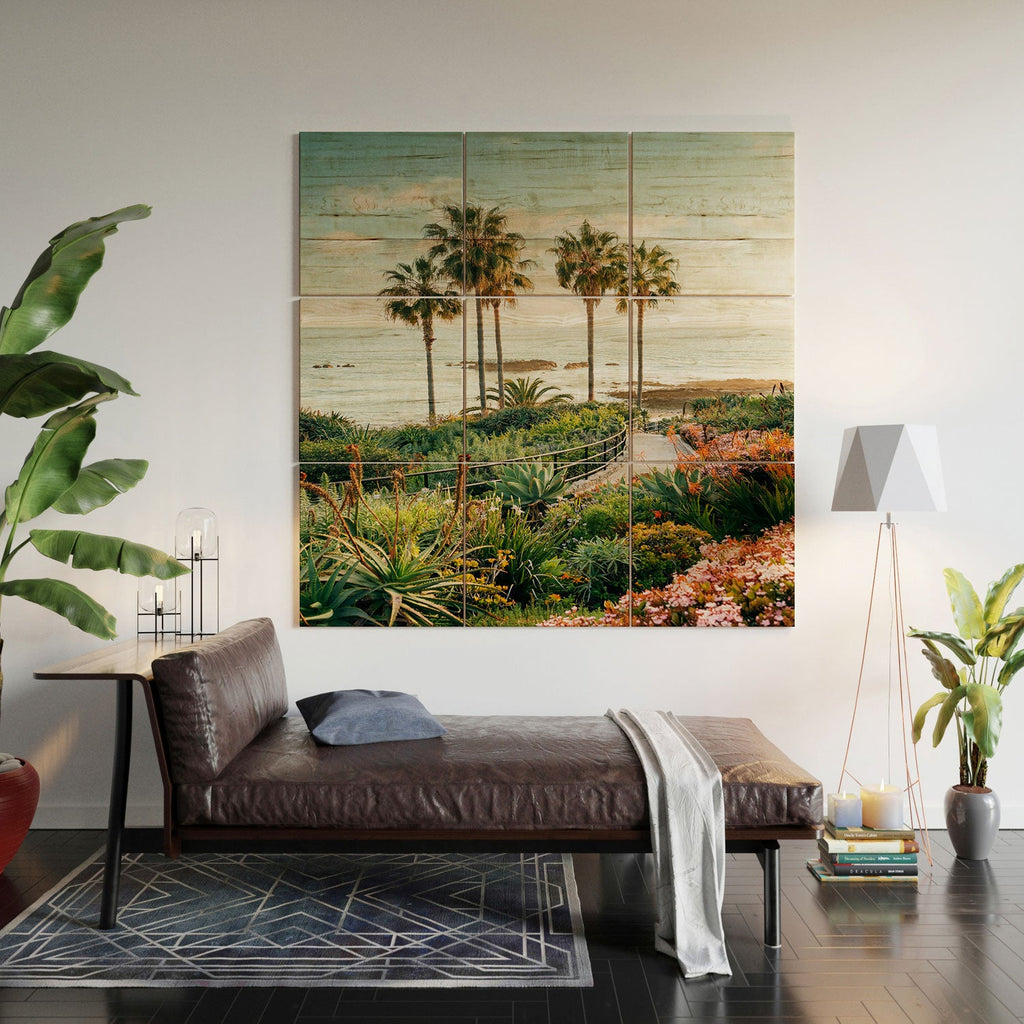 Gal Design Beachside Bloom Wood Wall Mural