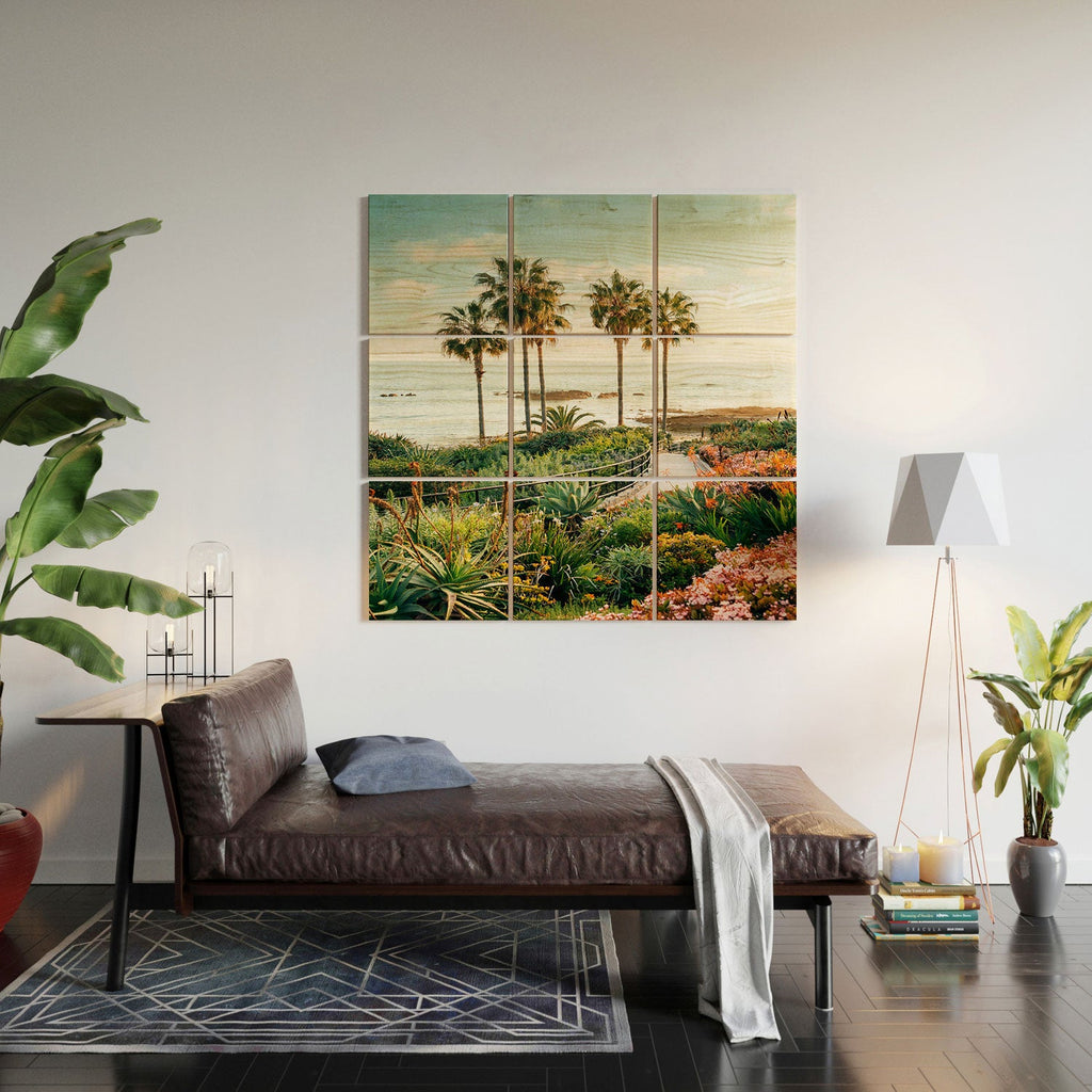 Gal Design Beachside Bloom Wood Wall Mural