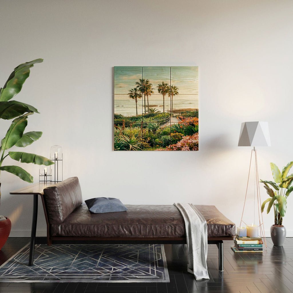 Gal Design Beachside Bloom Wood Wall Mural