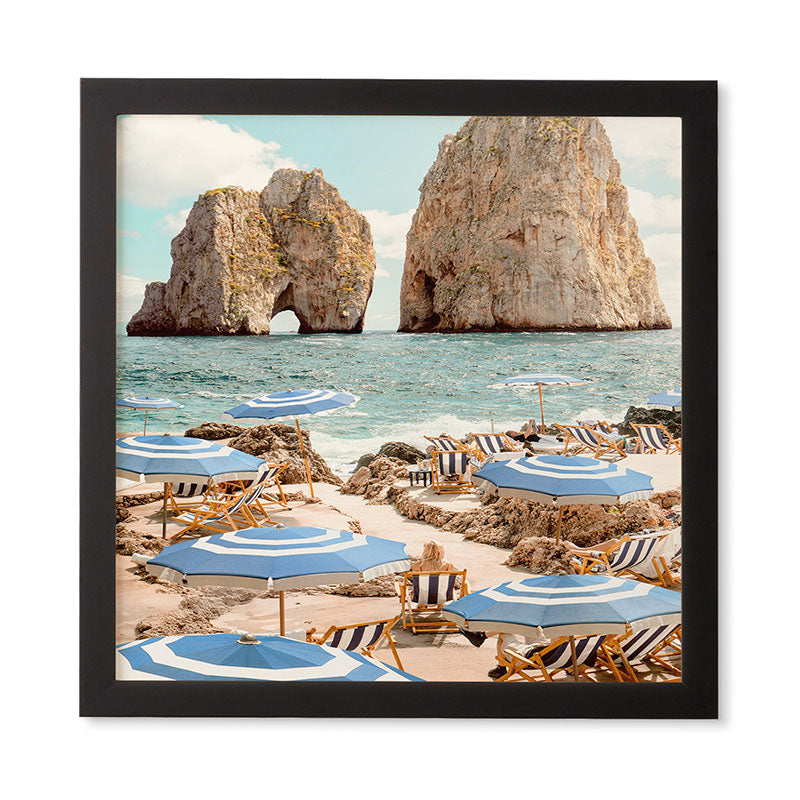 Gal Design La Fontelina Beach Framed Wall Art