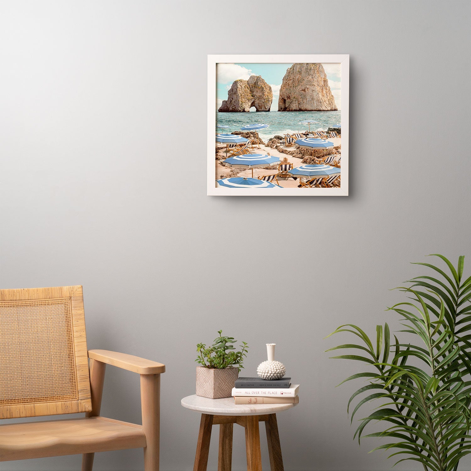 Gal Design La Fontelina Beach Framed Wall Art