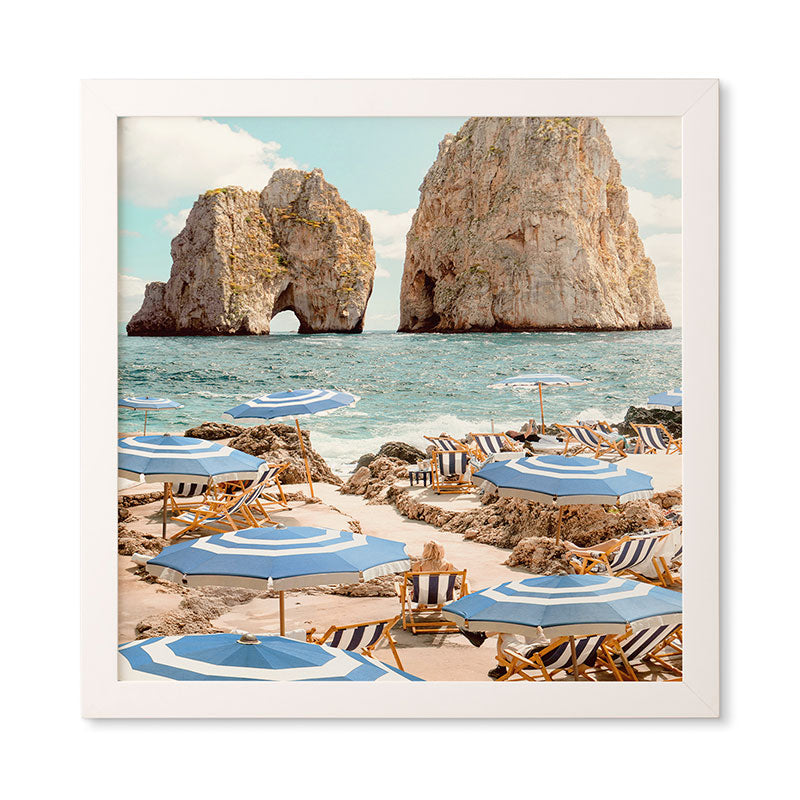Gal Design La Fontelina Beach Framed Wall Art