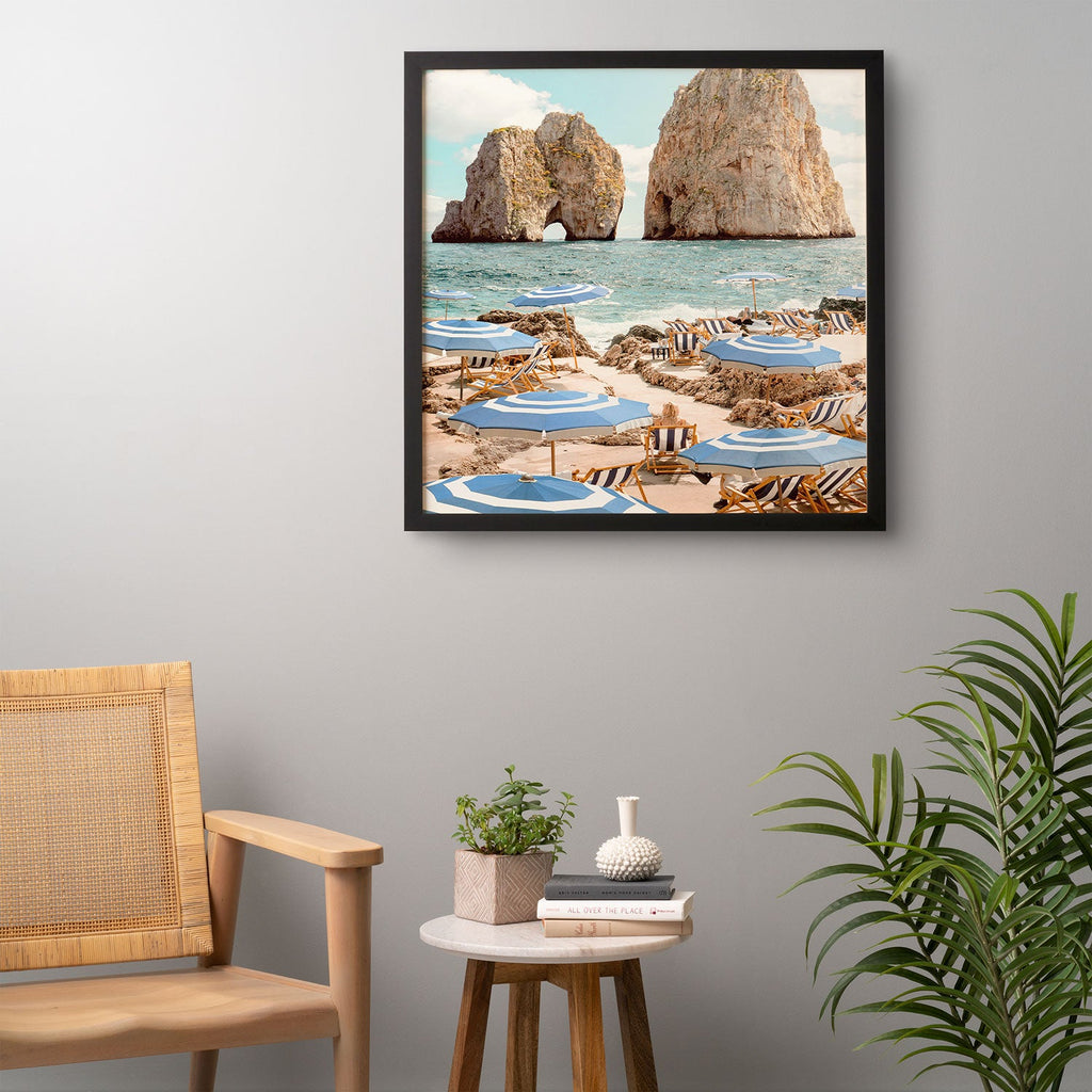 Gal Design La Fontelina Beach Framed Wall Art