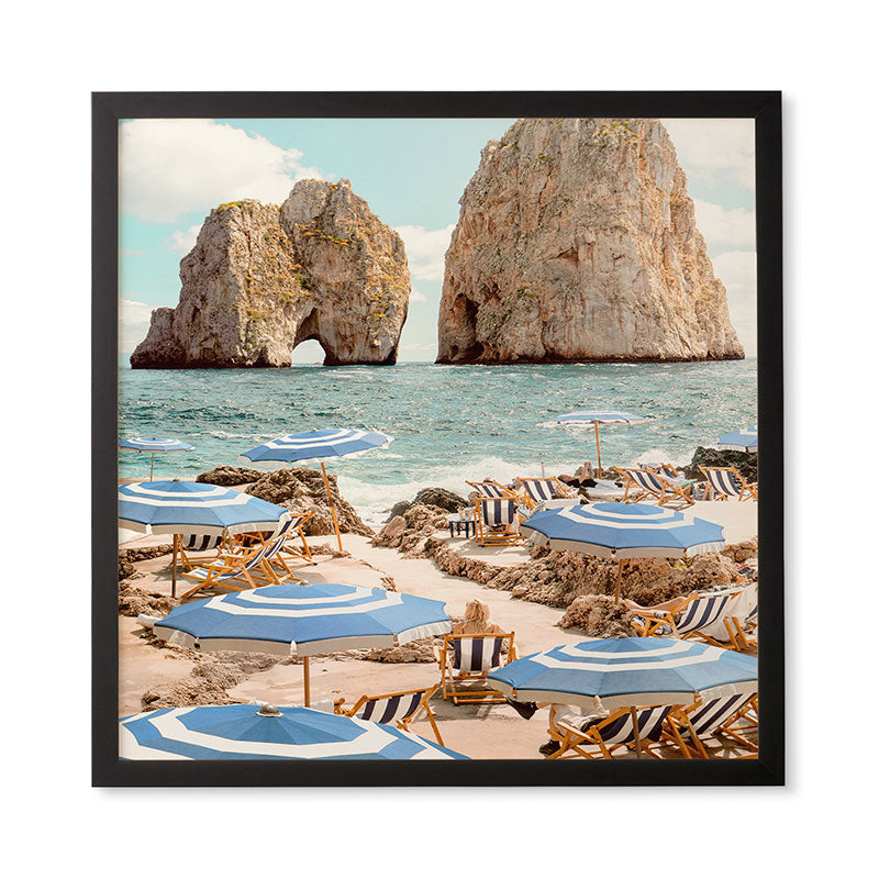Gal Design La Fontelina Beach Framed Wall Art