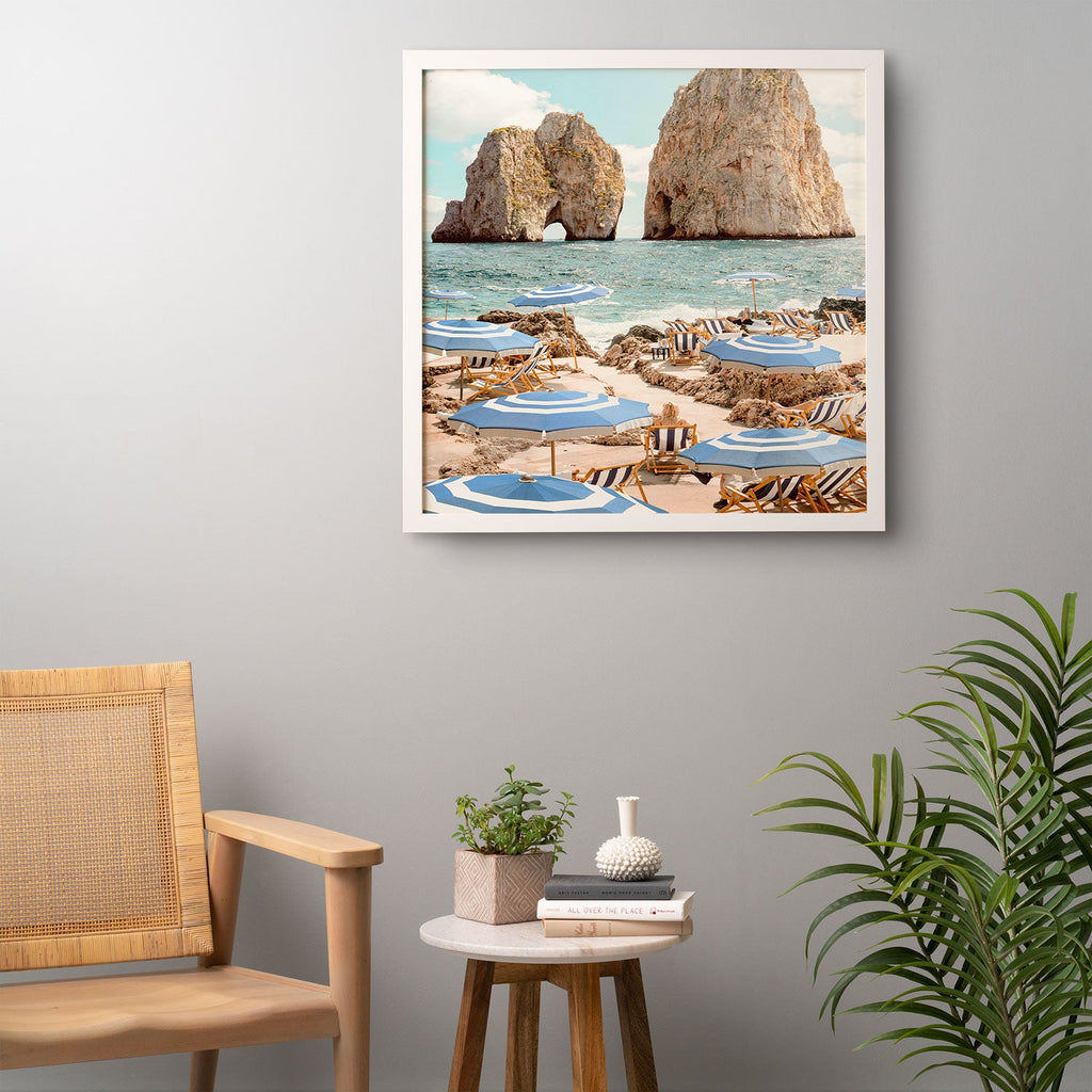 Gal Design La Fontelina Beach Framed Wall Art