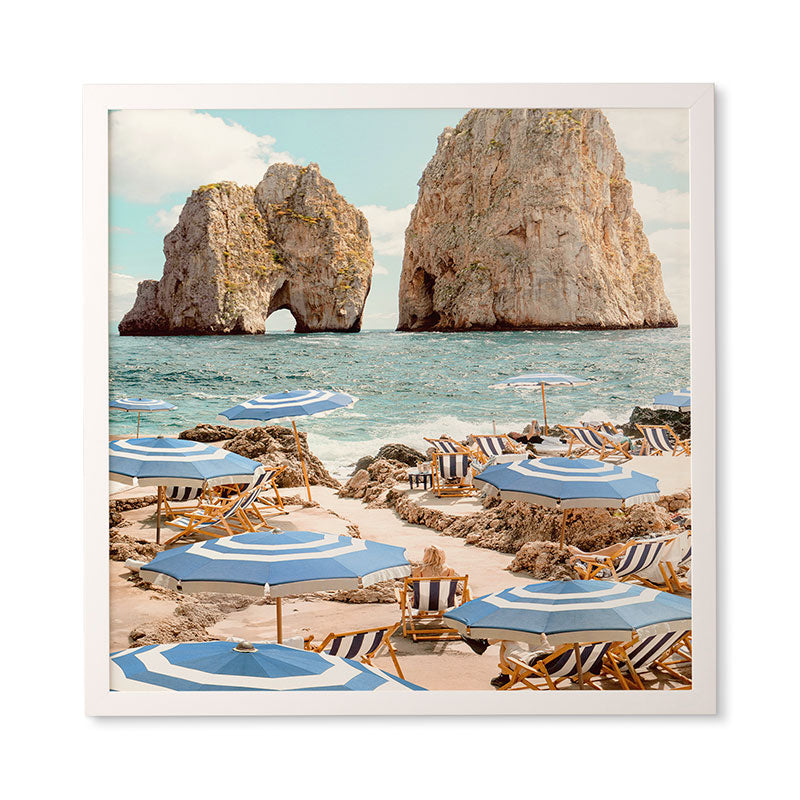 Gal Design La Fontelina Beach Framed Wall Art