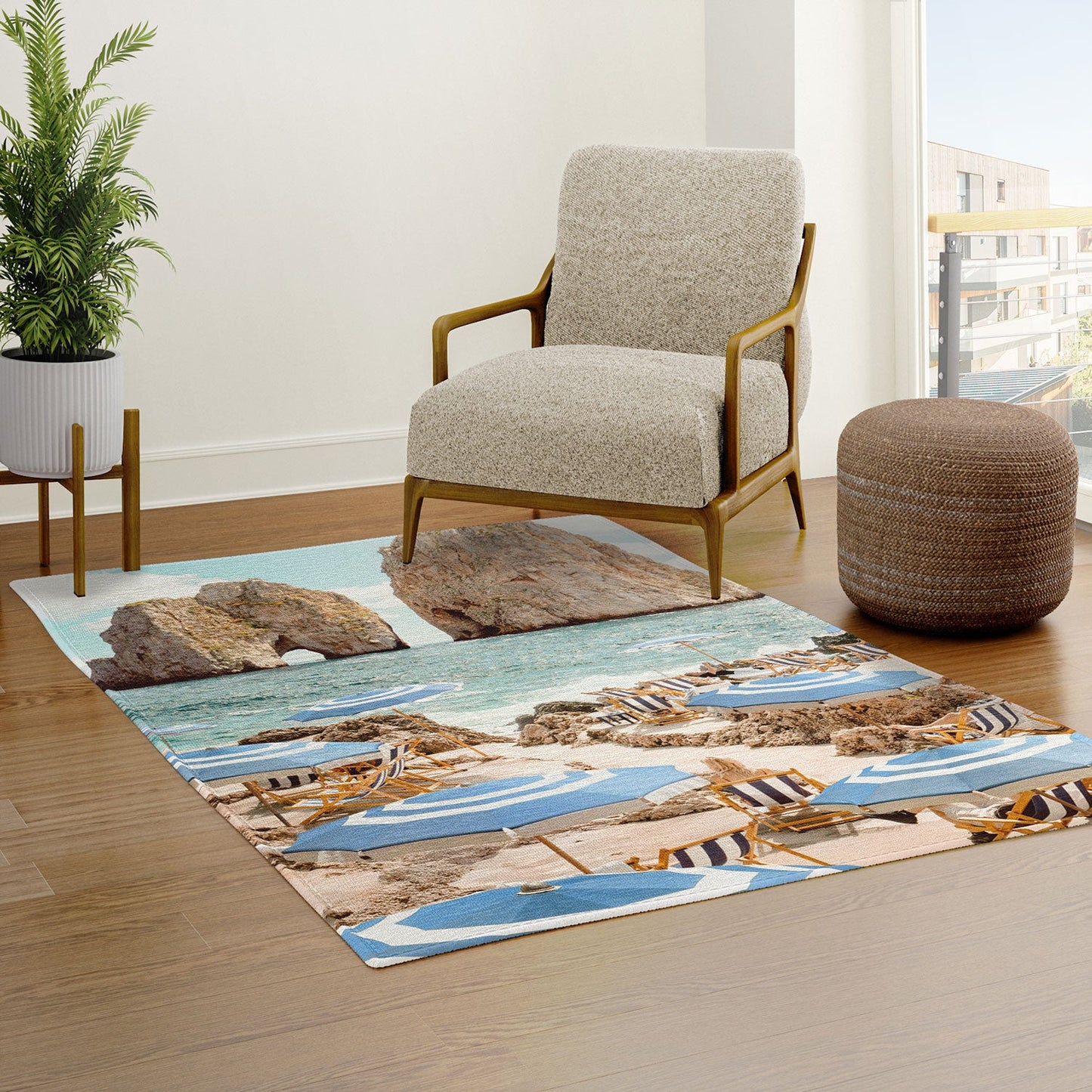 Gal Design La Fontelina Beach Area Rug