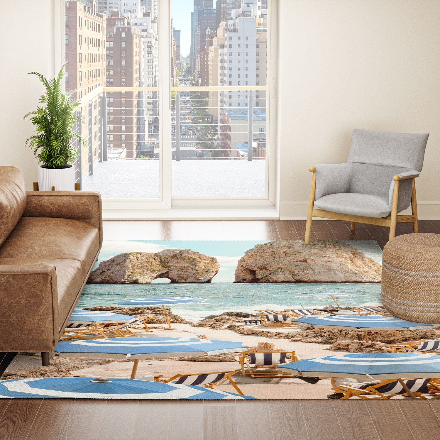 Gal Design La Fontelina Beach Area Rug