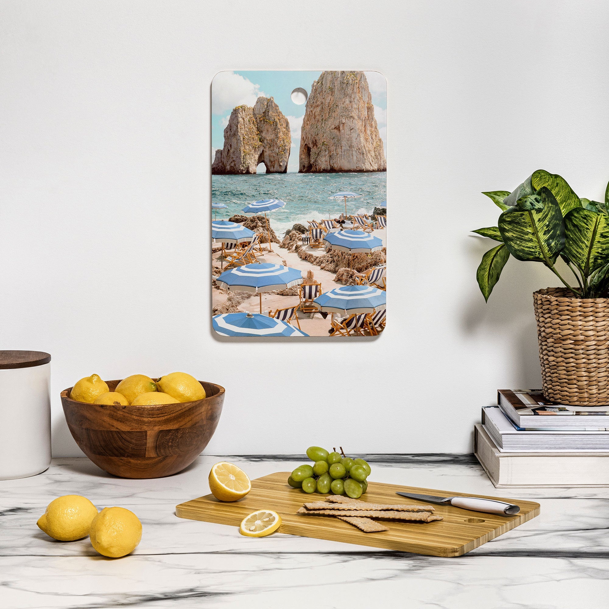 Gal Design La Fontelina Beach Cutting Board Rectangle