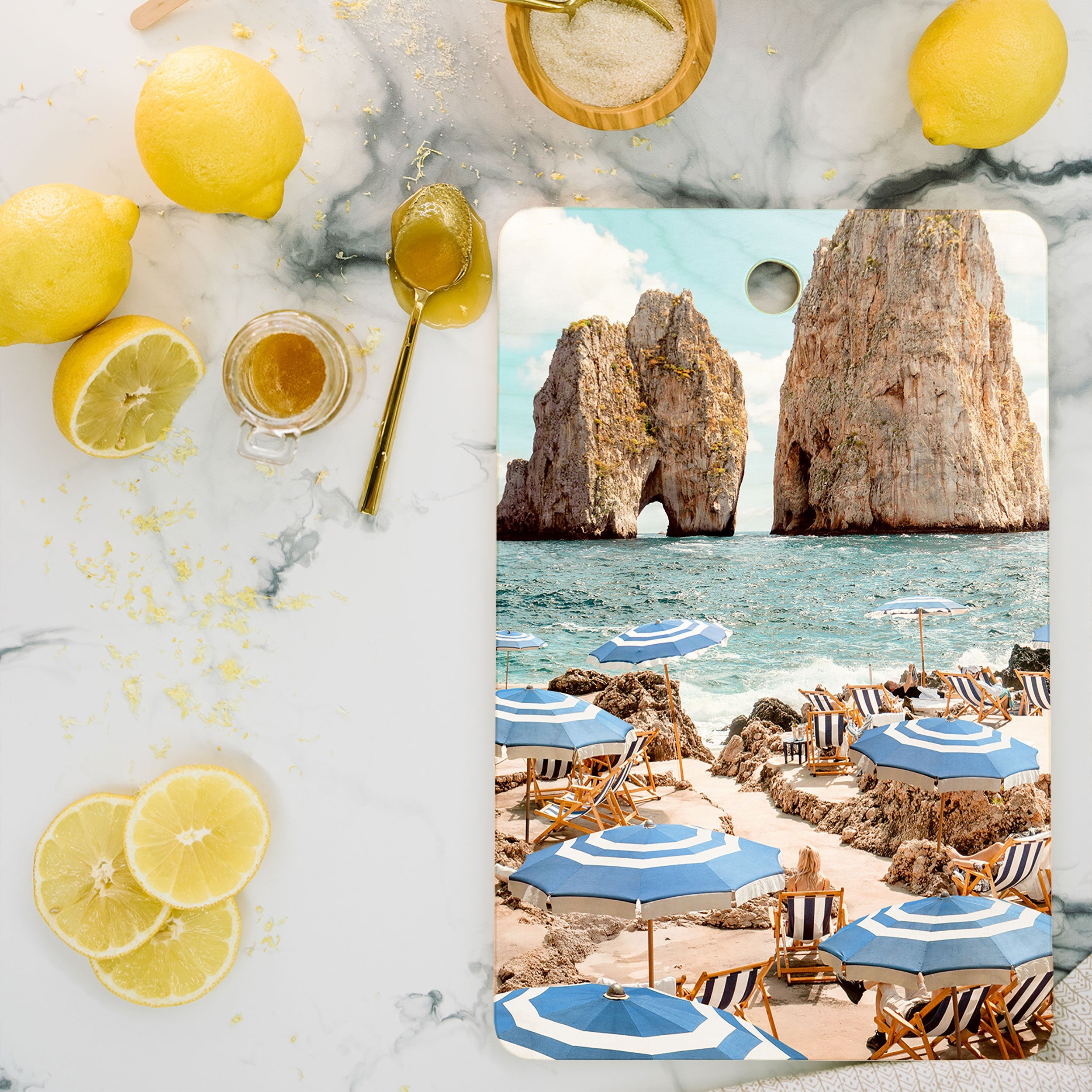 Gal Design La Fontelina Beach Cutting Board Rectangle