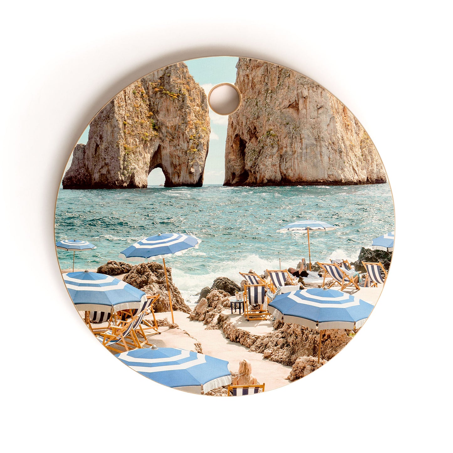 Gal Design La Fontelina Beach Cutting Board Round