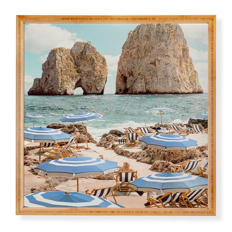 Gal Design La Fontelina Beach Framed Wall Art