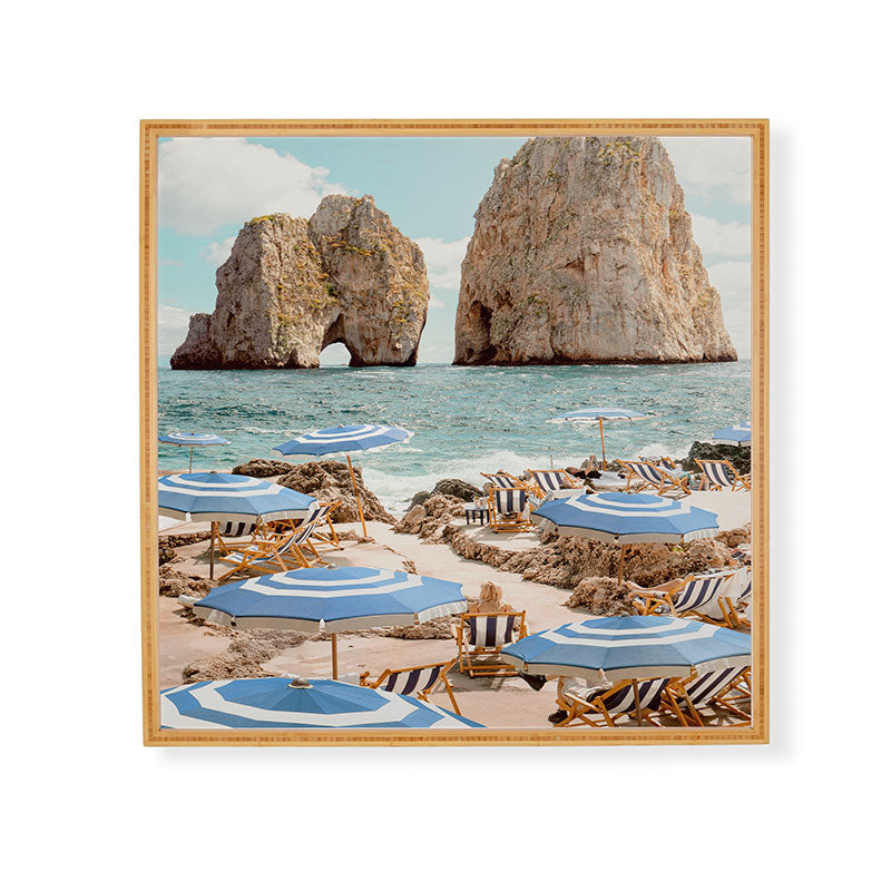 Gal Design La Fontelina Beach Framed Wall Art