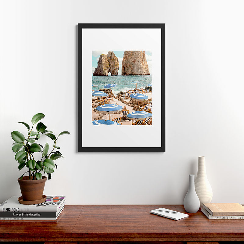Gal Design La Fontelina Beach Framed Art Print