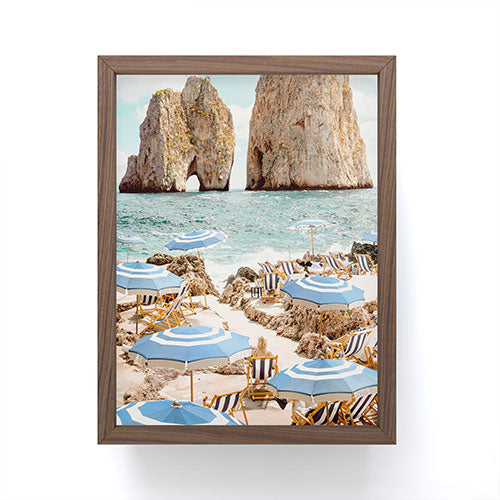 Gal Design La Fontelina Beach Framed Mini Art Print