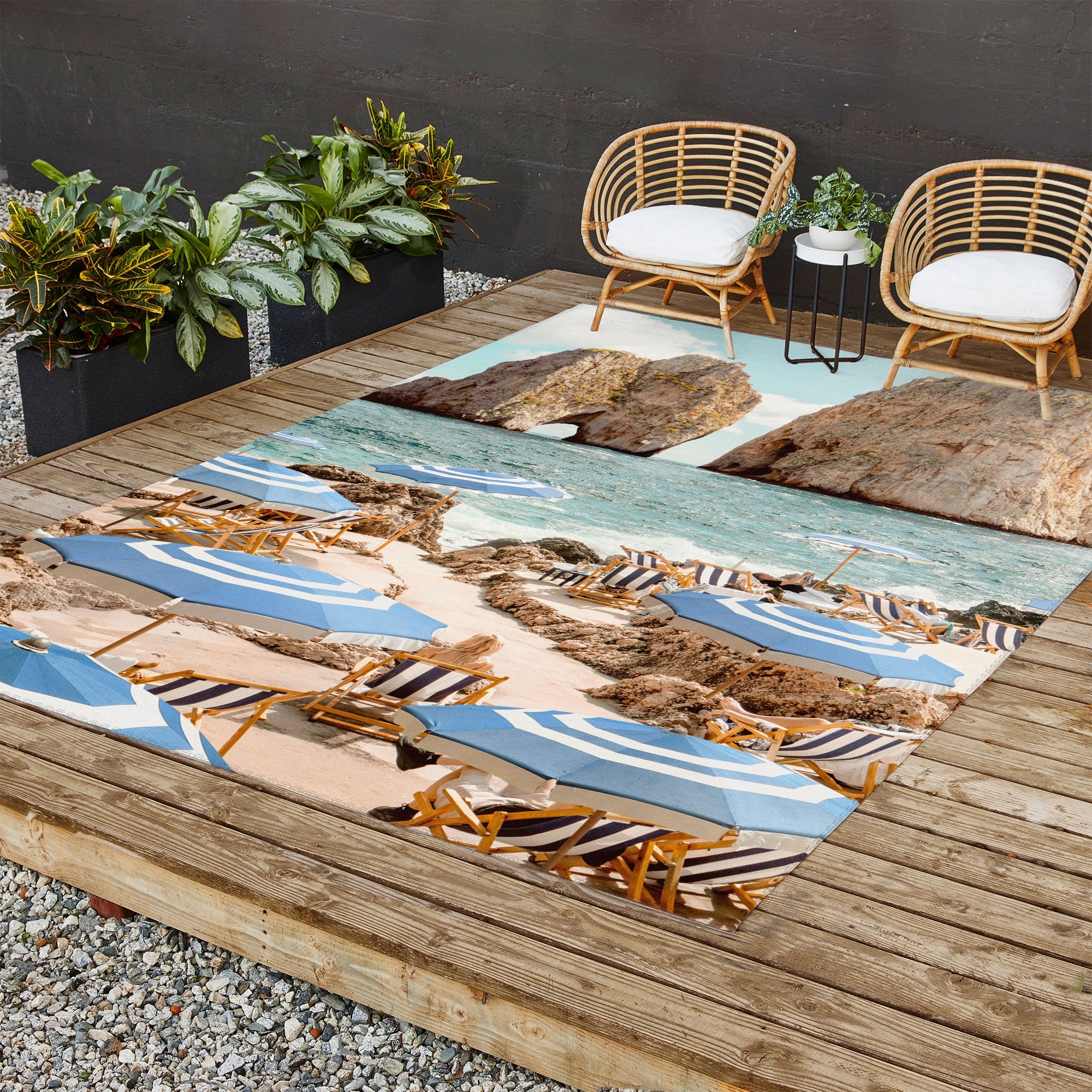Gal Design La Fontelina Beach Outdoor Rug