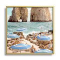 Gal Design La Fontelina Beach Square Metal Framed Art Print
