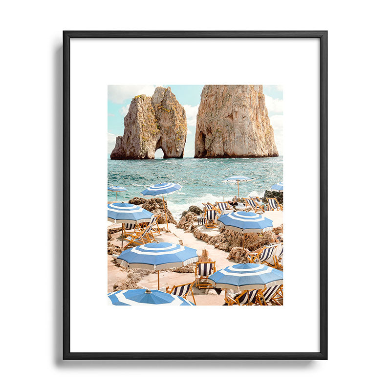 Gal Design La Fontelina Beach Metal Framed Art Print
