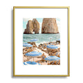 Gal Design La Fontelina Beach Metal Framed Art Print