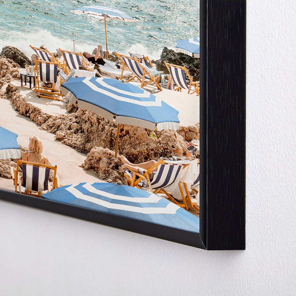 Gal Design La Fontelina Beach Square Metal Framed Art Print