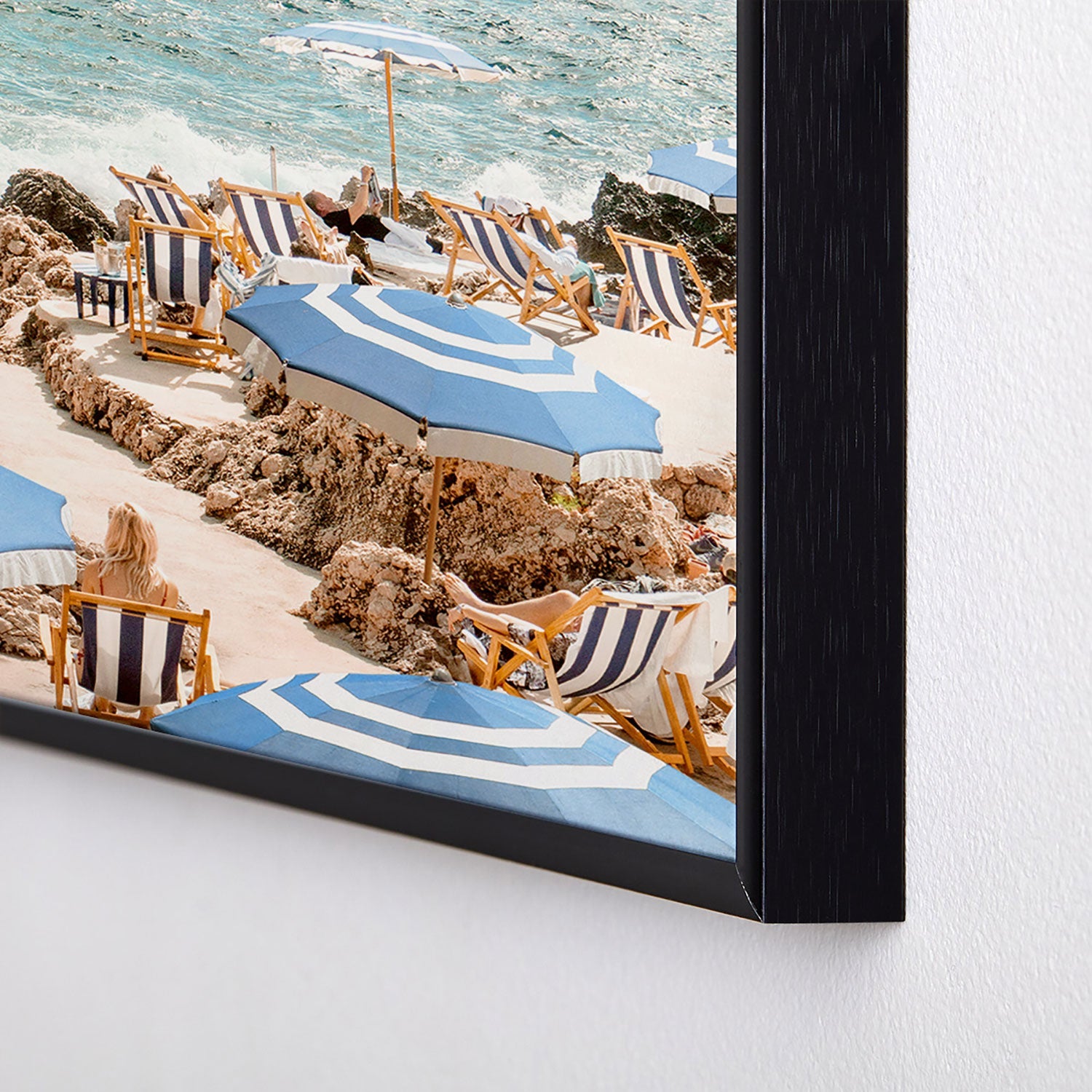 Gal Design La Fontelina Beach Square Metal Framed Art Print