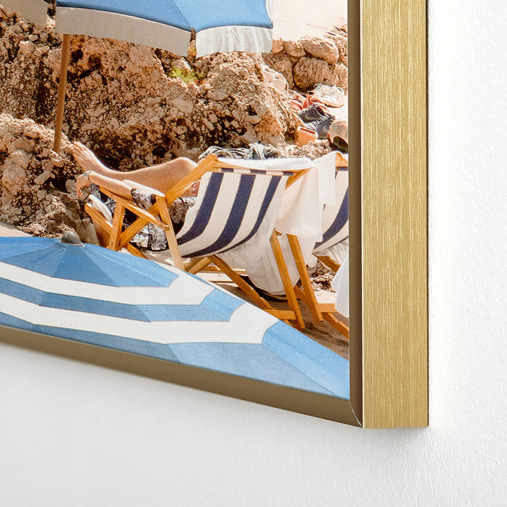 Gal Design La Fontelina Beach Square Metal Framed Art Print