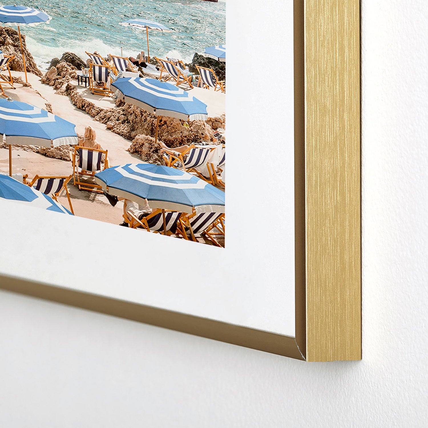 Gal Design La Fontelina Beach Metal Framed Art Print