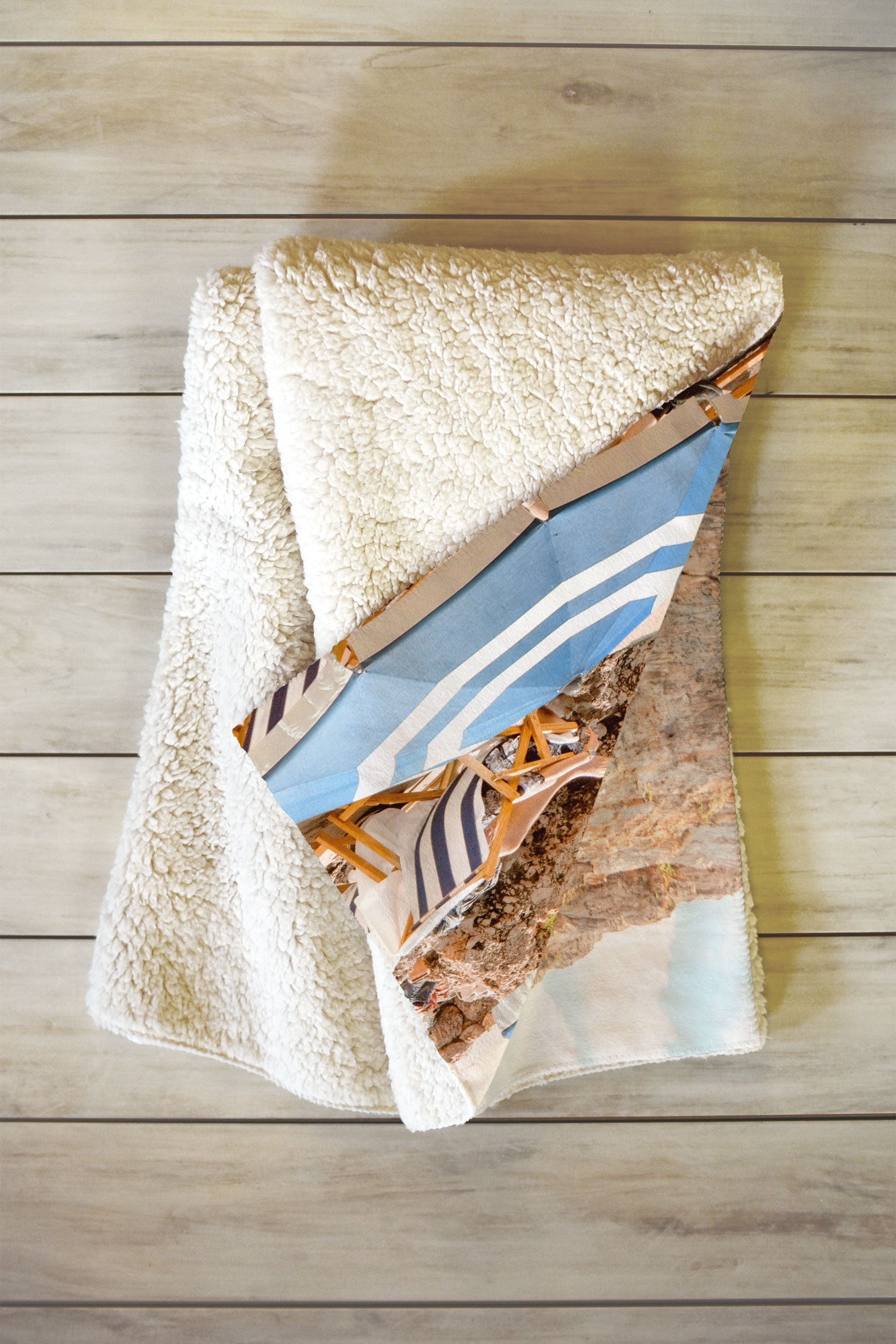Gal Design La Fontelina Beach Fleece Throw Blanket
