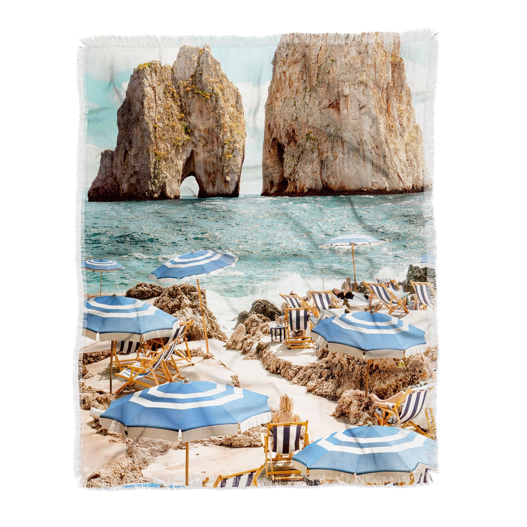 Gal Design La Fontelina Beach Throw Blanket