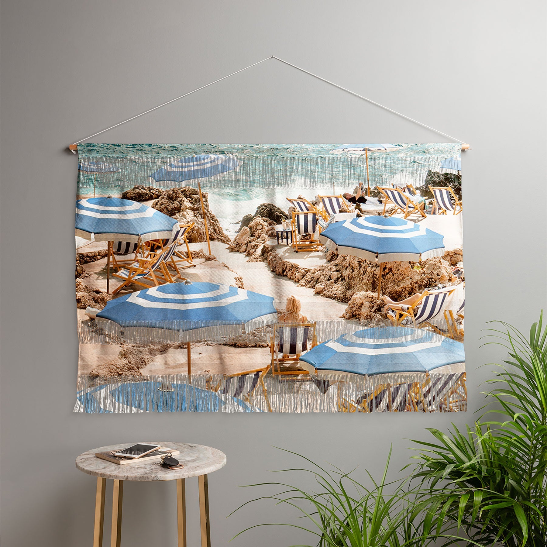 Gal Design La Fontelina Beach Wall Hanging Landscape