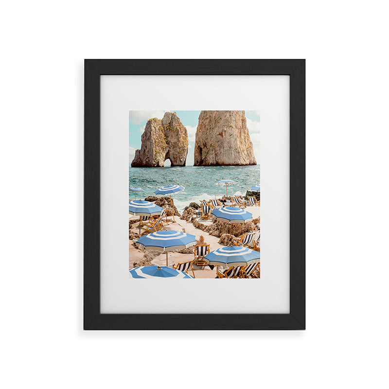 Gal Design La Fontelina Beach Framed Art Print