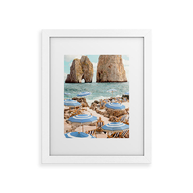 Gal Design La Fontelina Beach Framed Art Print
