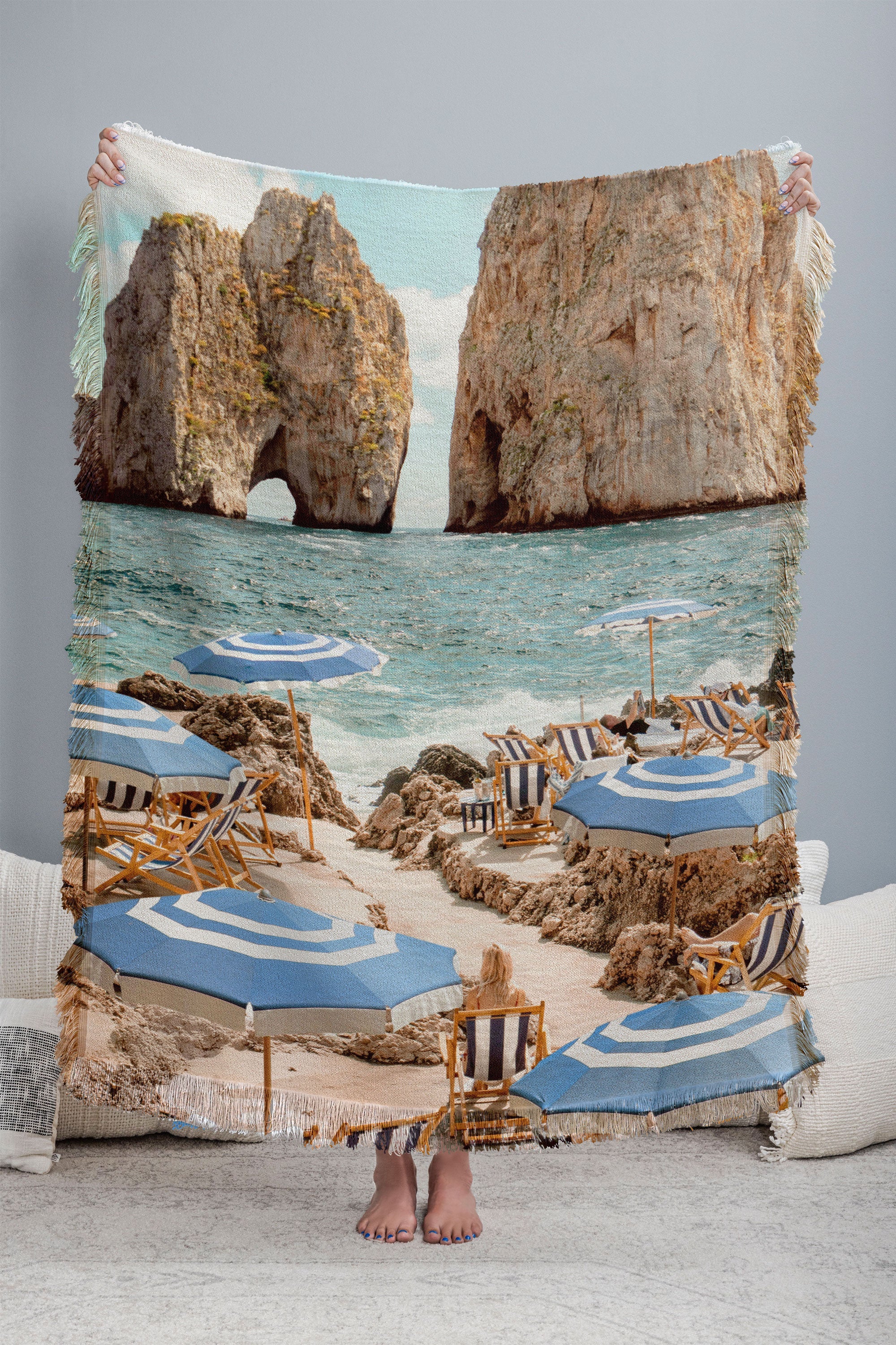 Gal Design La Fontelina Beach Throw Blanket