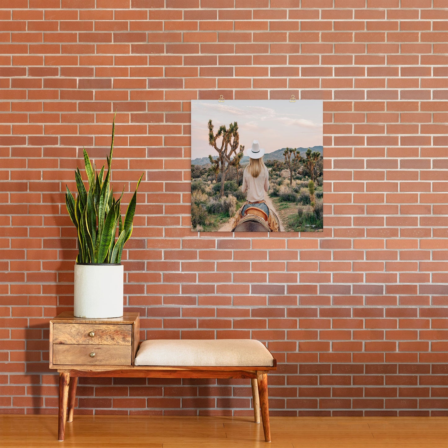 Gal Design The Desert Cowgirl Art Print