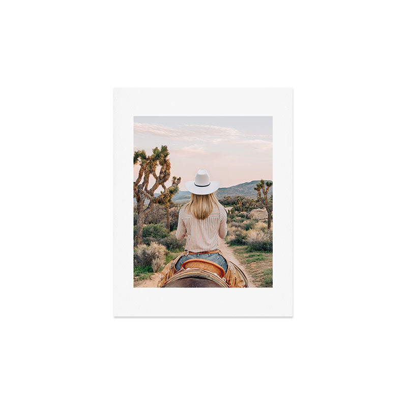 Gal Design The Desert Cowgirl Art Print