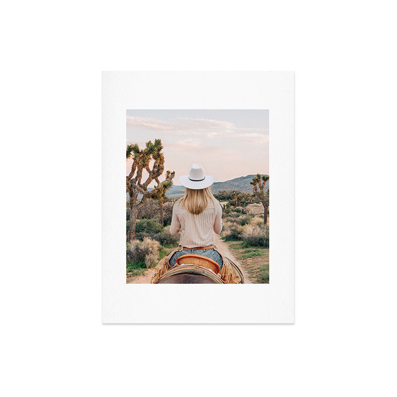 Gal Design The Desert Cowgirl Art Print