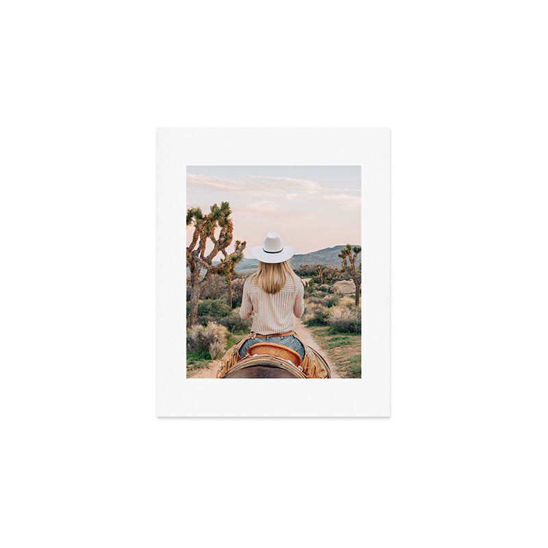 Gal Design The Desert Cowgirl Art Print