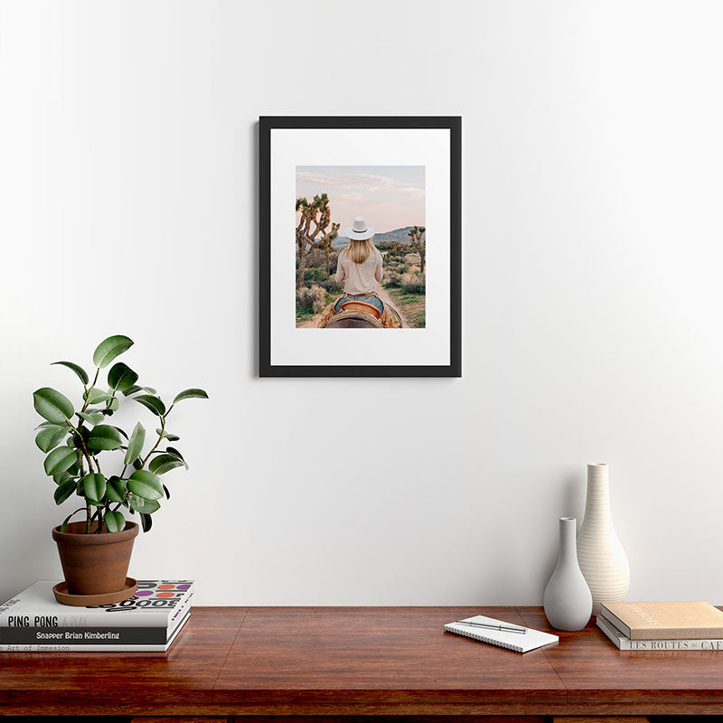Gal Design The Desert Cowgirl Framed Art Print