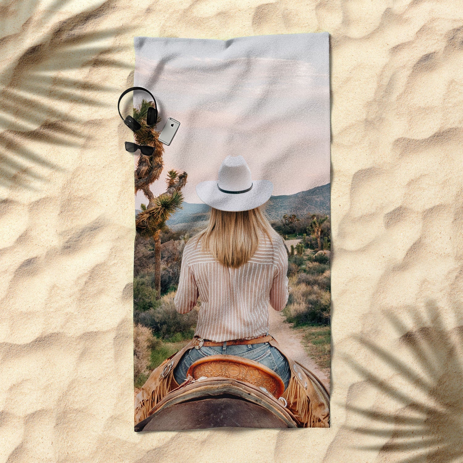 Gal Design The Desert Cowgirl Beach Towel